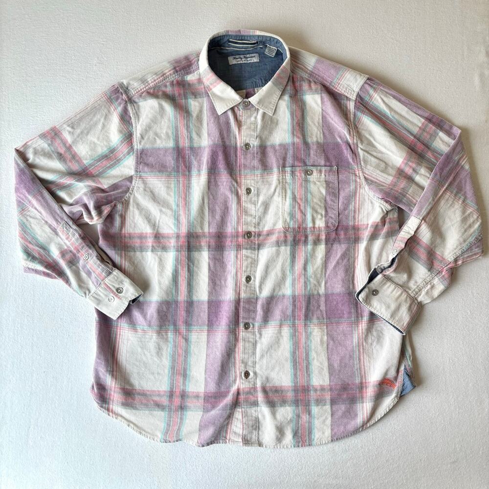 Tommy Bahama Coastline Cord Grand Isle Camp Flannel Button Up Shirt Mens XXL
